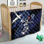 Geelong Football Club Quilt Cats Muscular Mascot Graphic - Abstract Paint Splatter Art