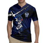 Geelong Football Club Rugby Jersey Cats Muscular Mascot Graphic - Abstract Paint Splatter Art