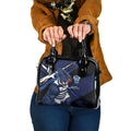 Geelong Football Club Shoulder Handbag Cats Muscular Mascot Graphic - Abstract Paint Splatter Art