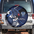 Geelong Football Club Spare Tire Cover Cats Muscular Mascot Graphic - Abstract Paint Splatter Art