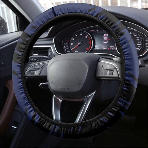 Geelong Football Club Steering Wheel Cover Cats Muscular Mascot Graphic - Abstract Paint Splatter Art