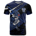 Geelong Football Club T Shirt Cats Muscular Mascot Graphic - Abstract Paint Splatter Art