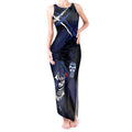 Geelong Football Club Tank Maxi Dress Cats Muscular Mascot Graphic - Abstract Paint Splatter Art