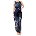 Geelong Football Club Tank Maxi Dress Cats Muscular Mascot Graphic - Abstract Paint Splatter Art