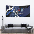 Geelong Football Club Tapestry Cats Muscular Mascot Graphic - Abstract Paint Splatter Art
