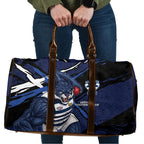 Geelong Football Club Travel Bag Cats Muscular Mascot Graphic - Abstract Paint Splatter Art