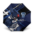 Geelong Football Club Umbrella Cats Muscular Mascot Graphic - Abstract Paint Splatter Art