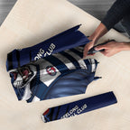 Geelong Football Club Umbrella Cats Muscular Mascot Graphic - Abstract Paint Splatter Art