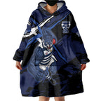 Geelong Football Club Wearable Blanket Hoodie Cats Muscular Mascot Graphic - Abstract Paint Splatter Art