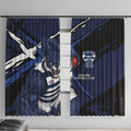 Geelong Football Club Window Curtain Cats Muscular Mascot Graphic - Abstract Paint Splatter Art