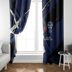 Geelong Football Club Window Curtain Cats Muscular Mascot Graphic - Abstract Paint Splatter Art