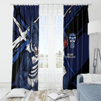 Geelong Football Club Window Curtain Cats Muscular Mascot Graphic - Abstract Paint Splatter Art