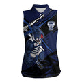 Geelong Football Club Women Sleeveless Polo Shirt Cats Muscular Mascot Graphic - Abstract Paint Splatter Art