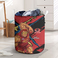 Gold Coast Suns Laundry Basket Suns Muscular Mascot Graphic - Abstract Paint Splatter Art