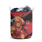 Gold Coast Suns Laundry Basket Suns Muscular Mascot Graphic - Abstract Paint Splatter Art
