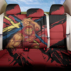 Gold Coast Suns Back Car Seat Cover Suns Muscular Mascot Graphic - Abstract Paint Splatter Art