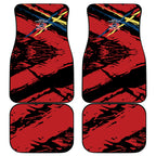 Gold Coast Suns Car Mats Suns Muscular Mascot Graphic - Abstract Paint Splatter Art