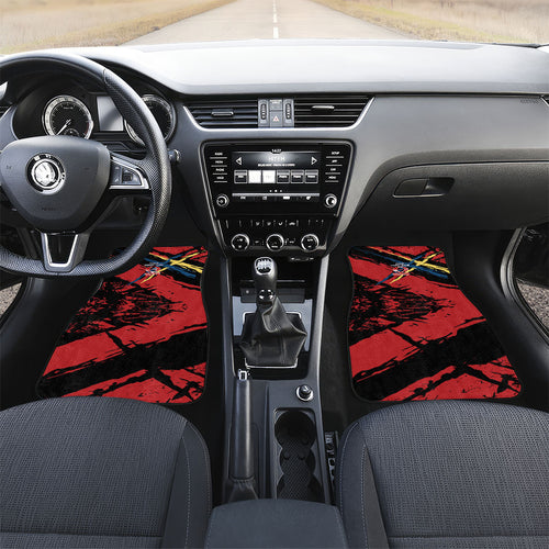 Gold Coast Suns Car Mats Suns Muscular Mascot Graphic - Abstract Paint Splatter Art