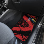 Gold Coast Suns Car Mats Suns Muscular Mascot Graphic - Abstract Paint Splatter Art