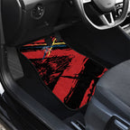 Gold Coast Suns Car Mats Suns Muscular Mascot Graphic - Abstract Paint Splatter Art