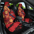 Gold Coast Suns Car Seat Cover Suns Muscular Mascot Graphic - Abstract Paint Splatter Art