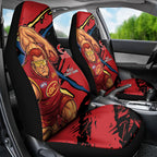 Gold Coast Suns Car Seat Cover Suns Muscular Mascot Graphic - Abstract Paint Splatter Art