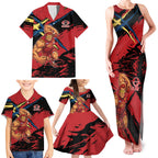 Gold Coast Suns Family Matching Tank Maxi Dress and Hawaiian Shirt Suns Muscular Mascot Graphic - Abstract Paint Splatter Art