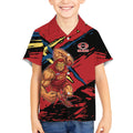 Gold Coast Suns Kid Hawaiian Shirt Suns Muscular Mascot Graphic - Abstract Paint Splatter Art