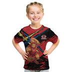 Gold Coast Suns Kid T Shirt Suns Muscular Mascot Graphic - Abstract Paint Splatter Art