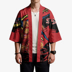 Gold Coast Suns Kimono Suns Muscular Mascot Graphic - Abstract Paint Splatter Art