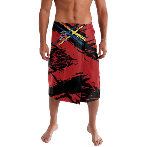 Gold Coast Suns Lavalava Suns Muscular Mascot Graphic - Abstract Paint Splatter Art