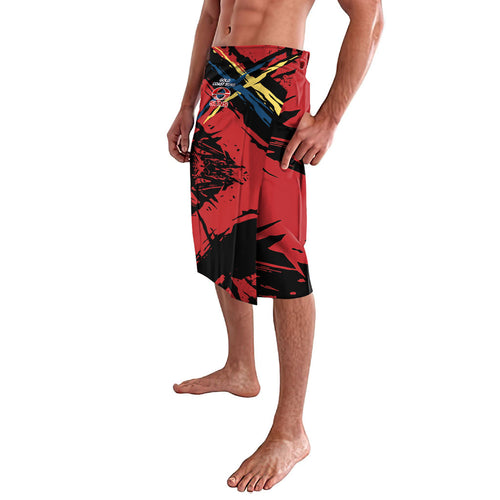 Gold Coast Suns Lavalava Suns Muscular Mascot Graphic - Abstract Paint Splatter Art
