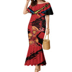 Gold Coast Suns Mermaid Dress Suns Muscular Mascot Graphic - Abstract Paint Splatter Art