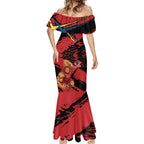 Gold Coast Suns Mermaid Dress Suns Muscular Mascot Graphic - Abstract Paint Splatter Art
