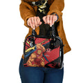 Gold Coast Suns Shoulder Handbag Suns Muscular Mascot Graphic - Abstract Paint Splatter Art
