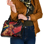 Gold Coast Suns Shoulder Handbag Suns Muscular Mascot Graphic - Abstract Paint Splatter Art