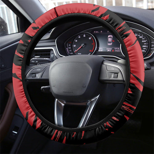 Gold Coast Suns Steering Wheel Cover Suns Muscular Mascot Graphic - Abstract Paint Splatter Art