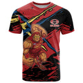 Gold Coast Suns T Shirt Suns Muscular Mascot Graphic - Abstract Paint Splatter Art