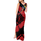 Gold Coast Suns Tank Maxi Dress Suns Muscular Mascot Graphic - Abstract Paint Splatter Art