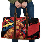 Gold Coast Suns Travel Bag Suns Muscular Mascot Graphic - Abstract Paint Splatter Art