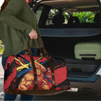 Gold Coast Suns Travel Bag Suns Muscular Mascot Graphic - Abstract Paint Splatter Art