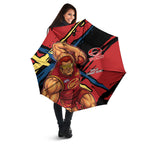 Gold Coast Suns Umbrella Suns Muscular Mascot Graphic - Abstract Paint Splatter Art