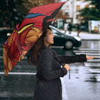 Gold Coast Suns Umbrella Suns Muscular Mascot Graphic - Abstract Paint Splatter Art