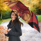 Gold Coast Suns Umbrella Suns Muscular Mascot Graphic - Abstract Paint Splatter Art