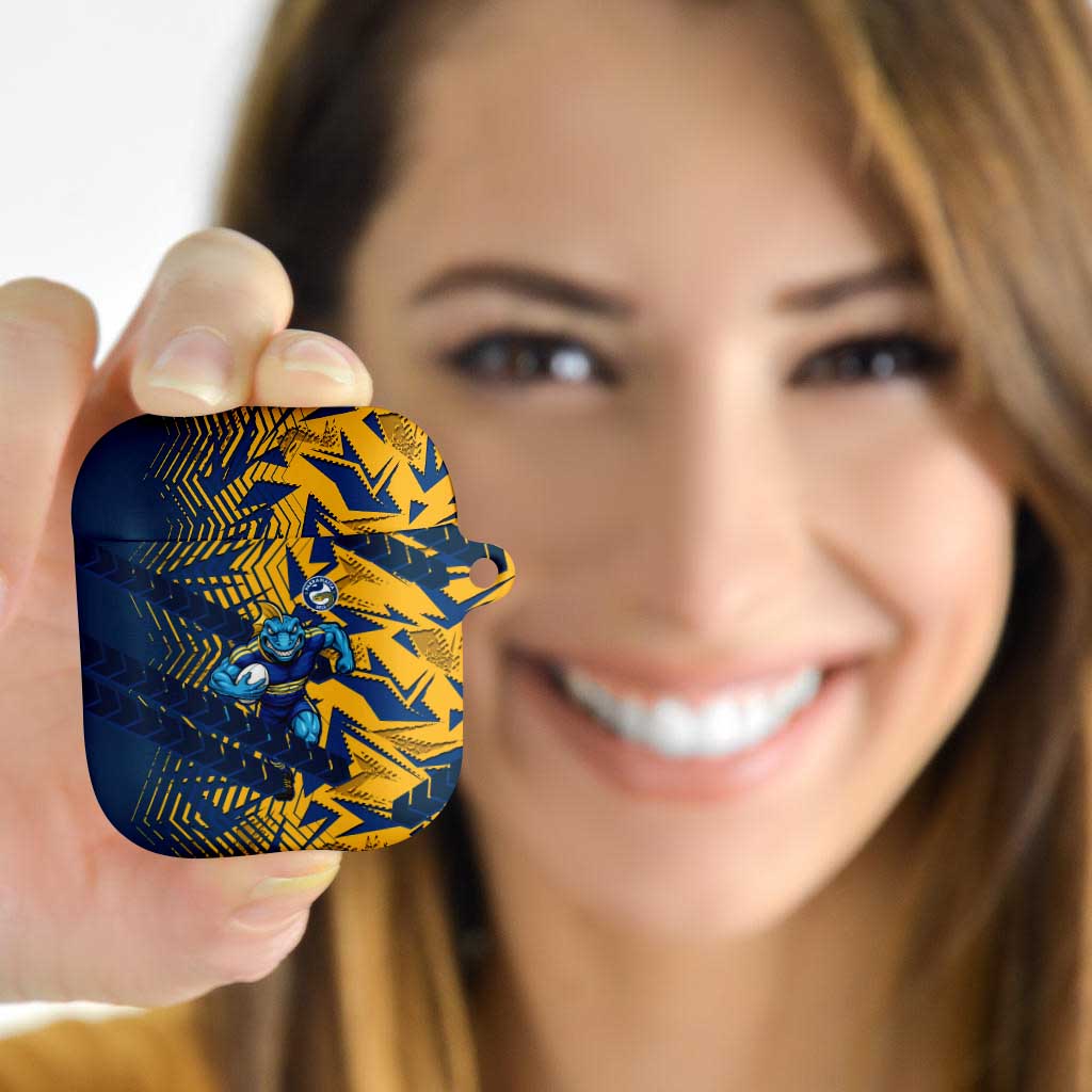 Parramatta Eels Rugby AirPods Case Fierce Mascot Geometric Tribal Art
