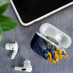 Parramatta Eels Rugby AirPods Case Fierce Mascot Geometric Tribal Art