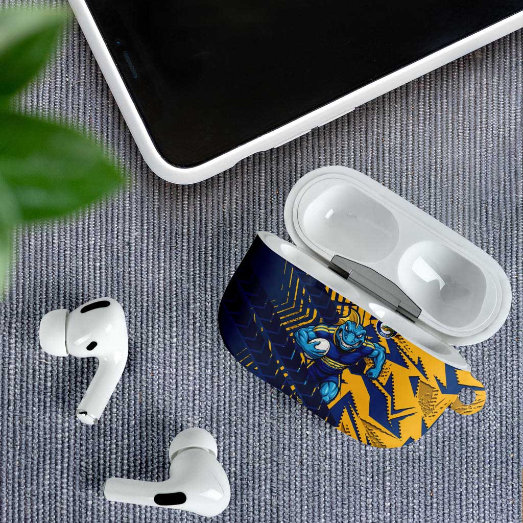 Parramatta Eels Rugby AirPods Case Fierce Mascot Geometric Tribal Art