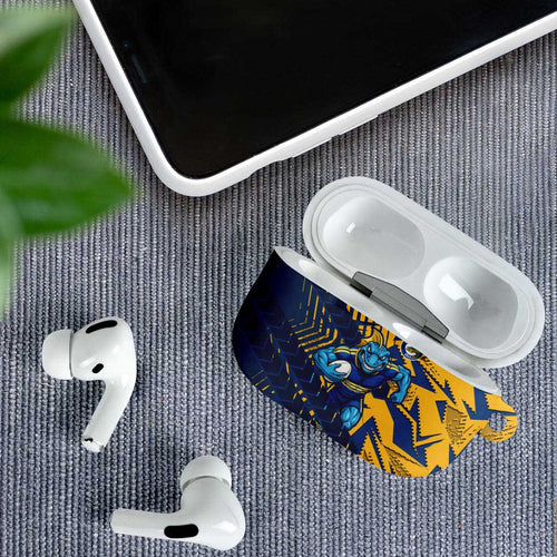 Parramatta Eels Rugby AirPods Case Fierce Mascot Geometric Tribal Art