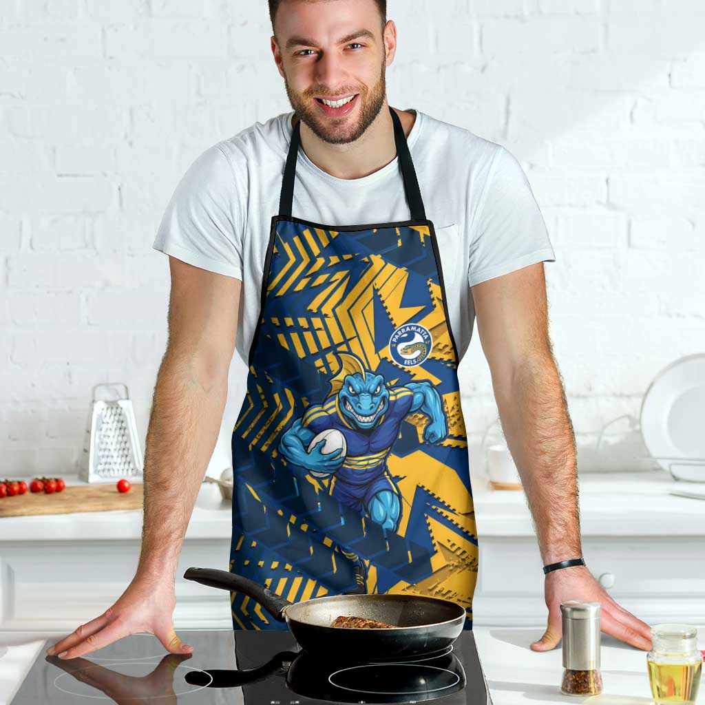 Parramatta Eels Rugby Apron Fierce Mascot Geometric Tribal Art