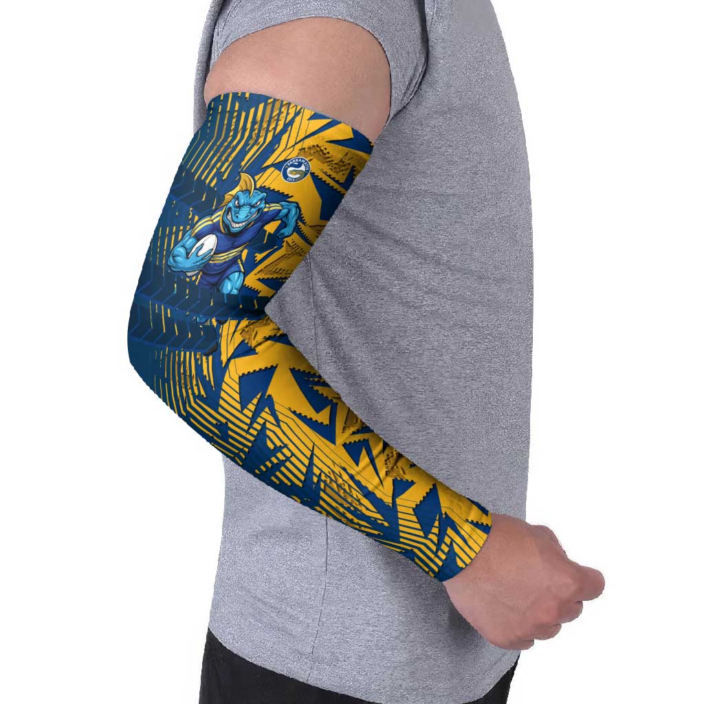 Parramatta Eels Rugby Arm Sleeves Fierce Mascot Geometric Tribal Art